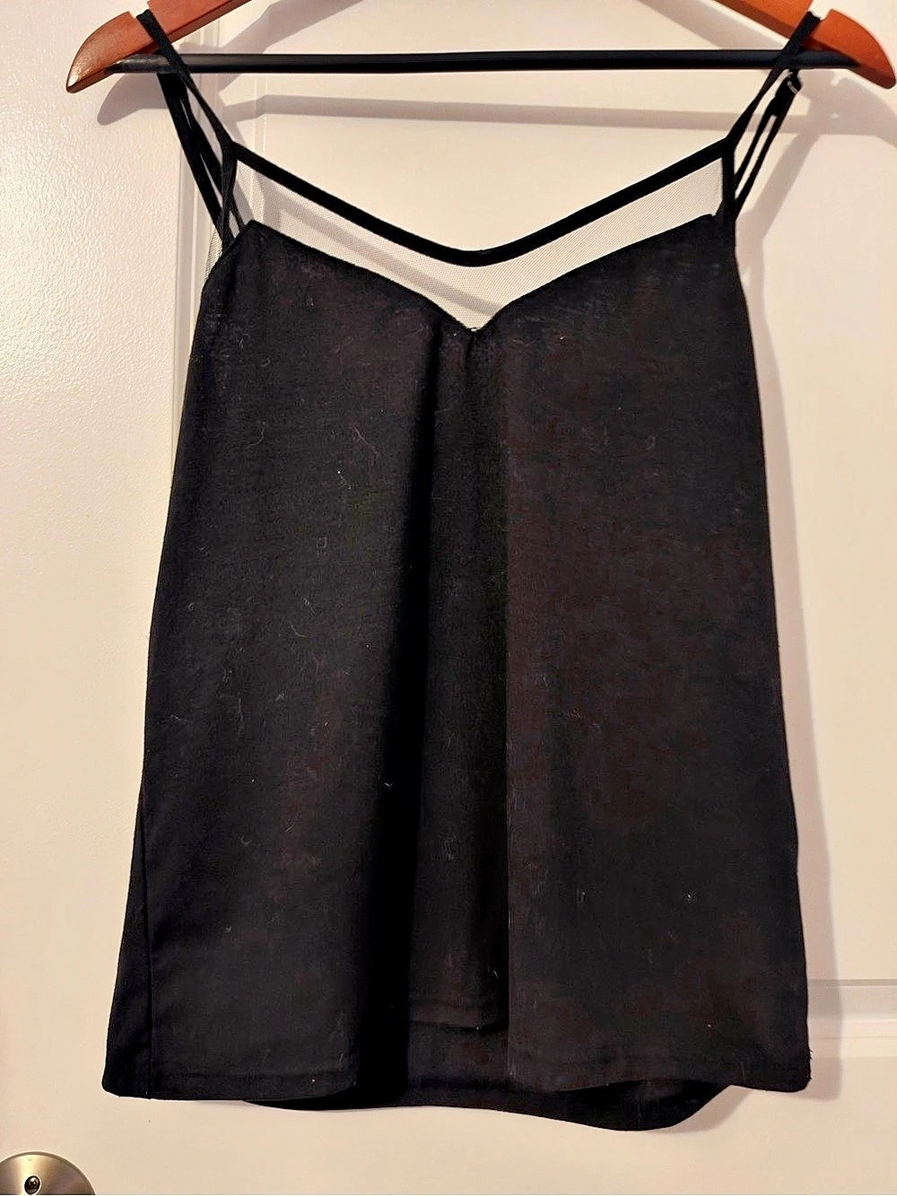 Black Mesh Neck Camisole Size Small
